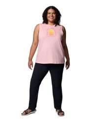 Columbia Top funkcyjny "Ruby Springs" w kolorze jasnoróżowym rozmiar: XL. Różowe topy damskie Columbia, xl, bez wzorów, bez kołnierzyka. Za 43.99 zł.