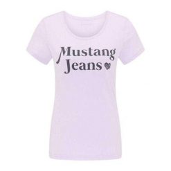 T-shirt Damski Alexia. Fioletowe t-shirty damskie Mustang, bez wzorów, bez kołnierzyka. Za 119.99 zł.