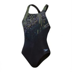 Damski kostium kąpielowy 1-częściowy Speedo Eco+M. Czarne stroje jednoczęściowe damskie Speedo, l, bez wzorów. Za 246.00 zł.