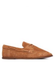 Calvin Klein Półbuty Ess Boatshoe Suede HW0HW03290 Brązowy. Brązowe półbuty damskie CALVIN KLEIN, bez wzorów, ze skóry, bez obcasa, na płaskiej podeszwie. Za 569.99 zł.
