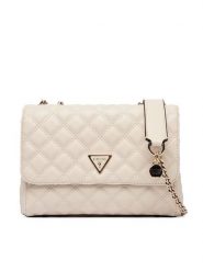 Guess Torebka Giully II HWQG96 73200 Kremowy. Białe torebki klasyczne damskie Guess, z aplikacjami, ze skóry, bez dodatków. Za 589.99 zł.