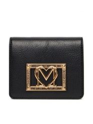 LOVE MOSCHINO Portfel JC5604PP1NLI0000 Czarny. Czarne portfele damskie Love Moschino, bez wzorów, ze skóry. Za 319.99 zł.