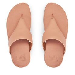 Japonki FitFlop. Czerwone klapki damskie FitFlop, bez wzorów, bez obcasa. Za 219.99 zł.