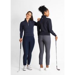 Spodnie golfowe damskie Torrey – Wysoki stan, lekkie, szybkoschnące. Niebieskie spodnie materiałowe damskie FLAIRWAY GOLF, bez wzorów, eleganckie, z podwyższonym stanem. Za 509.00 zł.