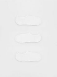 Bawełniane skarpetki 3 pack - biały. Białe skarpetki damskie Reserved, bez wzorów, z bawełny. Za 39.99 zł.