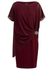 APART Sukienka w kolorze bordowym rozmiar: 40. Czerwone sukienki damskie Apart, na co dzień, bez wzorów, bez kołnierzyka, bez ramiączek, mini, proste. Za 214.70 zł.