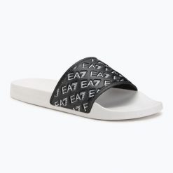 Klapki EA7 Emporio Armani Water Sports All Over. Czarne klapki i japonki męskie EA7 Emporio Armani, z materiału. Za 149.99 zł.
