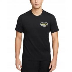 Koszulka sportowa męska Nike Dri-FIT. Czarne t-shirty sportowe męskie Nike, m, z bawełny, bez ramiączek, dri-fit (nike). Za 164.00 zł.