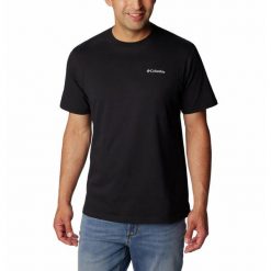Koszulka Turystyczna Męska Columbia North Cascades Short Sleeve T-Shirt. Czarne t-shirty męskie Columbia, m, bez wzorów, bez kołnierzyka. Za 113.99 zł.