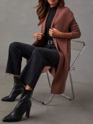 Milan Kiss Kardigan w kolorze brązowym rozmiar: XL. Brązowe kardigany damskie Milan Kiss, xl, bez wzorów. Za 165.99 zł.