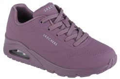 Buty sportowe Sneakersy damskie, Skechers Uno-Stand on Air. Fioletowe buty sportowe na co dzień damskie Skechers, bez wzorów, z materiału, trekkingowe. Za 279.99 zł.