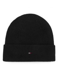 Tommy Hilfiger Czapka Flag AW0AW19102 Czarny. Czarne czapki zimowe damskie Tommy Hilfiger, z bawełny. Za 189.99 zł.
