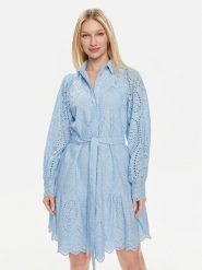 YAS Sukienka letnia Holi 26030709 Błękitny Loose Fit. Niebieskie sukienki damskie YAS, na lato, m, bez wzorów, z bawełny, bez kołnierzyka, bez ramiączek. Za 329.99 zł.