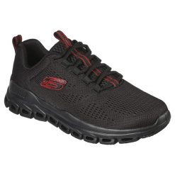 Buty do chodzenia męskie Skechers Glidestep Fasten UP. Czarne buty sportowe na co dzień męskie Skechers, z materiału, bez zapięcia, trekkingowe. Za 488.20 zł.