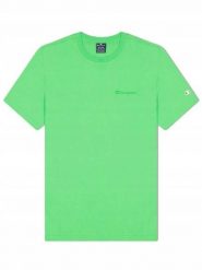 KOSZULKA T-shirt na co dzień męska CHAMPION bawełna. Zielone t-shirty męskie CHAMPION, m, bez wzorów, z bawełny, bez kołnierzyka. Za 125.00 zł.