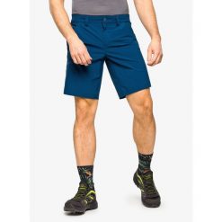 Spodenki turystyczne męskie Vaude Farley Stretch Bermuda II. Niebieskie szorty męskie Vaude, bez kołnierzyka. Za 393.30 zł.