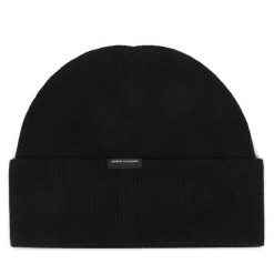 Czapka Armani Exchange. Czarne czapki męskie Armani Exchange, na zimę, bez wzorów. Za 239.99 zł.