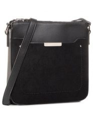 Jenny Fairy Torebka RC18017 Czarny. Czarne torebki klasyczne damskie Jenny Fairy, bez wzorów, ze skóry, bez dodatków. Za 44.99 zł.