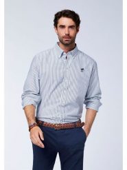 Polo Sylt Koszula - Regular fit - w kolorze szaro-białym rozmiar: XL. Szare koszule męskie Polo Sylt, xl, bez wzorów, z bawełny, bez kołnierzyka, bez ramiączek. Za 95.92 zł.