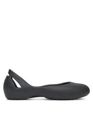 Crocs Baleriny KADEE FLAT BLK 210833-001 Czarny. Czarne baleriny damskie Crocs, bez wzorów, z tworzywa sztucznego, bez obcasa. Za 129.99 zł.