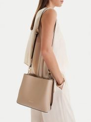 GINO ROSSI Torebka C-LX10291 Beżowy. Brązowe torebki klasyczne damskie Gino Rossi, bez wzorów, z materiału, bez dodatków. Za 279.99 zł.