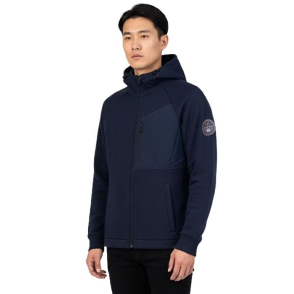 Bluza turystyczna męska Napapijri Bines. Niebieskie bluzy z kapturem męskie Napapijri, m, z bawełny. W wyprzedaży za 416.00 zł.