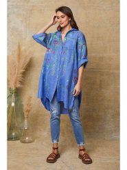 Joséfine Lniana sukienka "Pardess" w kolorze niebiesko-zielonym rozmiar: S. Niebieskie sukienki damskie Joséfine, s, bez wzorów, ze lnu, bez kołnierzyka, bez ramiączek, mini. Za 143.99 zł.