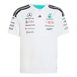 Koszulka Mercedes - Amg Petronas Formula 1 Team Driver. Białe t-shirty damskie Adidas, bez wzorów, bez kołnierzyka. Za 279.00 zł.