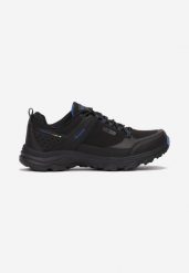 Czarno-Niebieskie Buty Sportowe Salomene. Czarne buty trekkingowe męskie Born2be, przed kostkę, bez zapięcia, trekkingowe. Za 169.99 zł.