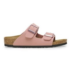Klapki Birkenstock Arizona 1026412 różowe. Czerwone klapki damskie bez wzorów, z materiału, bez obcasa. Za 460.03 zł.
