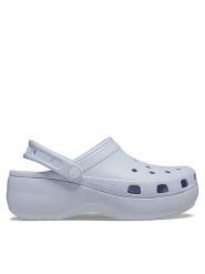 Crocs Klapki Classic Platform Clog W 206750 Niebieski. Niebieskie klapki damskie Crocs, bez wzorów, z tworzywa sztucznego, bez obcasa. Za 199.99 zł.