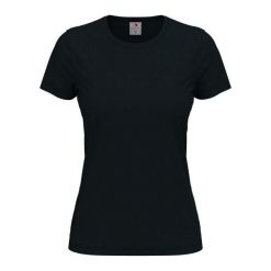 Damska Klasyczna Koszulka O Dopasowanym Kroju. Niebieskie bluzki damskie Stedman, bez wzorów, klasyczne, bez kołnierzyka, bez ramiączek. Za 38.99 zł.