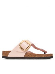 Birkenstock Japonki Gizeh Buckle He 1029484 Różowy. Czerwone klapki damskie Birkenstock, bez wzorów, ze skóry, bez obcasa. Za 719.99 zł.