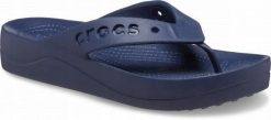 Japonki Dla Dorosłych Crocs Baya Platform Flip. Niebieskie klapki i japonki męskie Crocs, z materiału. Za 99.99 zł.