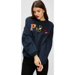 Pepe Jeans - Bluza Siena. Niebieskie bluzy bez kaptura damskie Pepe Jeans, l, z bawełny. W wyprzedaży za 199.90 zł.