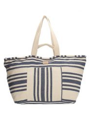 ZEBRA Torba plażowa w kolorze kremowo-granatowym - 55 x 38 x 15 cm rozmiar: onesize. Brązowe torebki klasyczne damskie ZEBRA, bez wzorów, z bawełny, bez dodatków. Za 137.10 zł.