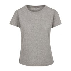 T-shirt Damski / Damski. Szare t-shirty damskie BUILD YOUR BRAND, s, bez wzorów, bez kołnierzyka. Za 43.99 zł.