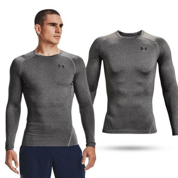 Koszulka fitness męska Under Armour HG Armour Comp z długim rękawem. Czarne bielizna termoaktywna męska Under Armour, m, bez wzorów. Za 139.99 zł.
