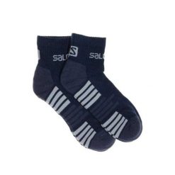 Skarpety Unisex Dla Dorosłych (zestaw 2 Sztuk). Niebieskie skarpetki męskie Salomon, bez wzorów. Za 62.99 zł.