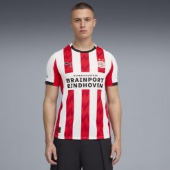 Męska koszulka domowa PSV Eindhoven 25/26 PUMA. Białe t-shirty sportowe męskie Puma, m, bez ramiączek, do piłki nożnej. Za 429.00 zł.