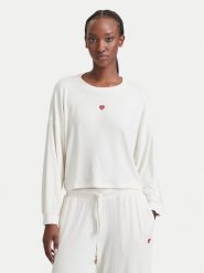 HUGO Bluzka piżamowa Heart 50566668 Kremowy Relaxed Fit. Białe piżamy damskie Hugo, s, bez wzorów, bez ramiączek. Za 354.99 zł.