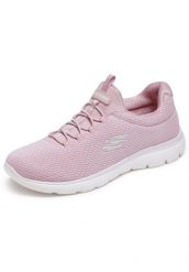 Buty sportowe damskie Skechers Summits summer Blush. Czerwone buty sportowe na co dzień damskie Skechers, bez wzorów, z materiału. Za 390.00 zł.