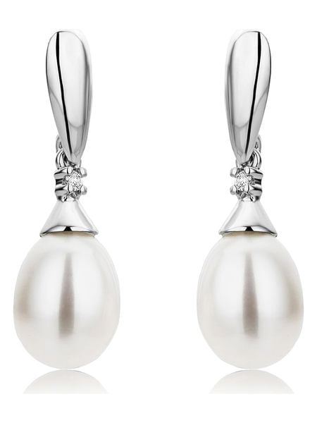 Revoni Złote kolczyki-wkrętki z diamentami rozmiar: onesize. Szare kolczyki damskie Revoni, z diamentem, złote. Za 817.99 zł.