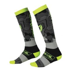 Skarpety rowerowe narciarskie unisex O'Neal Camo V.22 gray/neon yellow. Czarne skarpetki męskie O'NEAL, bez wzorów. Za 89.00 zł.