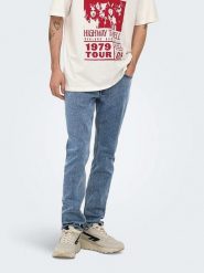 ONLY & SONS Dżinsy - Slim fit - w kolorze szarym rozmiar: W31/L32. Szare jeansy męskie Only & Sons. Za 109.95 zł.