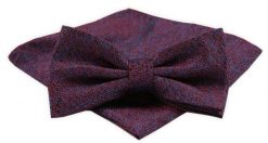 Męska Mucha z Poszetką Alties - Bordowy Melanż. Czerwone krawaty i muchy męskie Alties, bez wzorów, eleganckie. Za 54.00 zł.