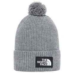 Czapka zimowa The North Face TNF Logo Box Pom Beanie. Szare czapki męskie The North Face, na zimę, bez wzorów, sportowe. Za 139.00 zł.