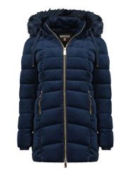 Maison Montaigne Parka "Bilomai" w kolorze granatowym rozmiar: M. Niebieskie parki damskie Maison Montaigne, m, z aplikacjami, ze skóry. Za 238.29 zł.