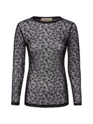 MOS MOSH siateczkowa koszulka z długim rękawem - MMLoretta Kobiety czarny, S. Czarne t-shirty damskie Mos Mosh, s, bez wzorów, z tkaniny, bez kołnierzyka. Za 169.95 zł.