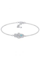 Elli Damska Hamsa Ręka z cyrkoniami w srebrze próby 925 Sterling Silver Bransoletki 1 ct Damski. Szare bransoletki damskie Elli, srebrne. Za 198.99 zł.